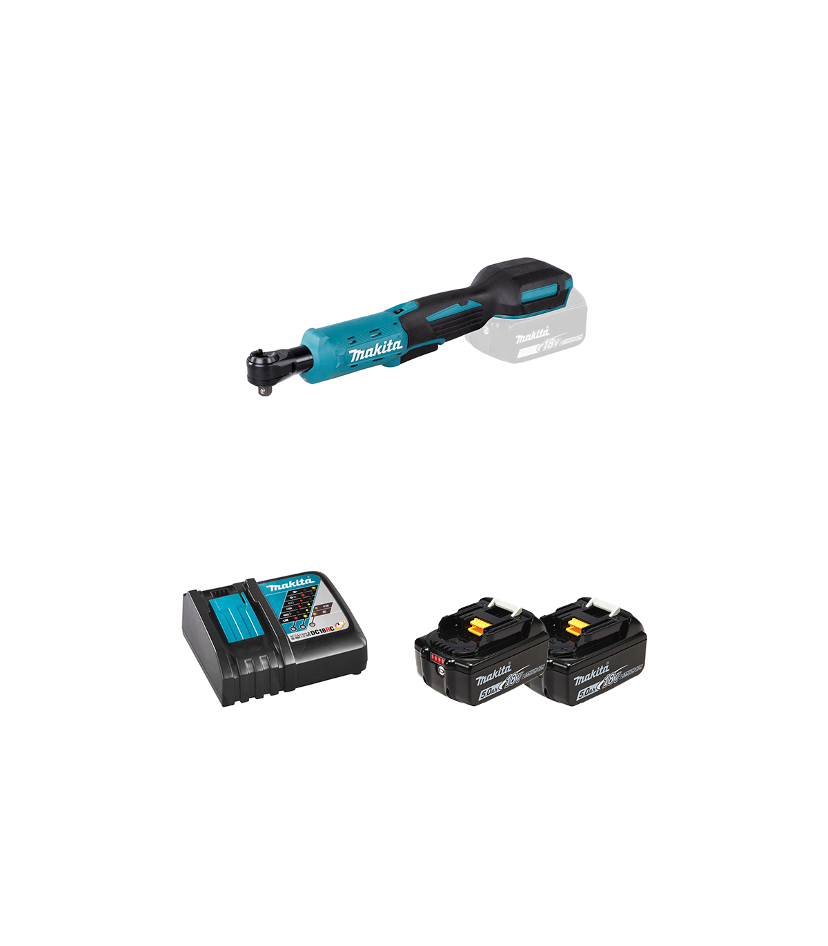Clé à cliquet 18V DWR180Z MAKITA + 2 BATTERIES + CHARGEUR