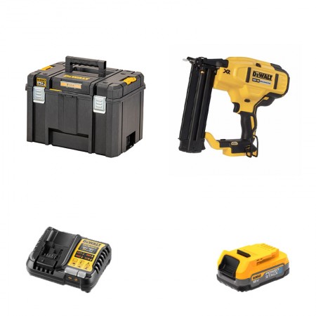 Cloueur de finition 18 Ga 18V + 1 batterie Powerstack 1,7 Ah DCN680NT-XJ DEWALT