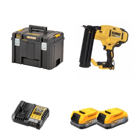 Cloueur de finition 18 Ga 18V + 2 batteries powerstack 1,7 Ah DCN680NT-XJ DEWALT