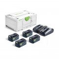 4 batteries 18V 5 Ah + 1 Chargeur TCL 6 DUO