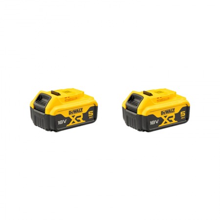 Pack 2 batteries XR 18V 5 Ah DEWALT