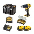 2 batteries 18V 5 Ah + chargeur DCB1104-QW + COFFRET EMBOUTS + METRE 5M