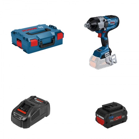 Boulonneuse GDS 18V-1600 HC + 1 batterie ProCORE 18V 8 Ah + 1 chargeur rapide GAL 1880 CV BOSCH