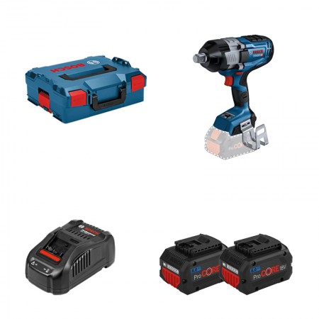 Boulonneuse GDS 18V-1600 HC + 2 batteries ProCORE 18V 8 Ah + 1 chargeur rapide GAL 1880 CV BOSCH