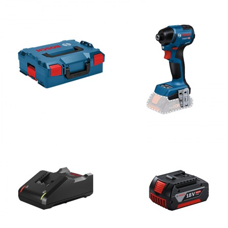 Visseuse à chocs GDR 18V-220 C + 1 batterie GBA 18V 5 Ah + 1 chargeur rapide GAL 18V-40 BOSCH