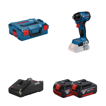 Visseuse à chocs GDR 18V-220 C + 2 batteries GBA 18V 5 Ah + 1 chargeur rapide GAL 18V-40 BOSCH