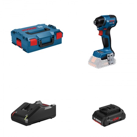 Visseuse à chocs GDR 18V-220 C  + 1 batterie ProCORE 18V 4 Ah + 1 chargeur rapide GAL 18V-40 BOSCH