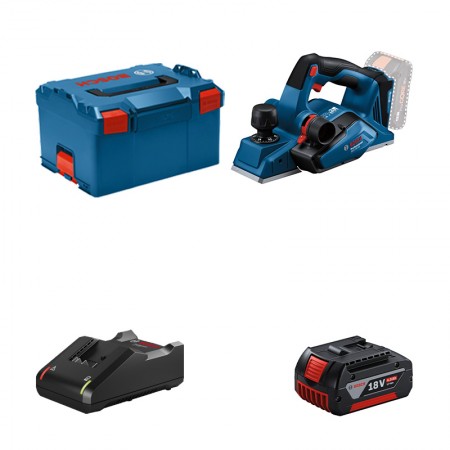 Rabot GHO 18V-26 + 1 batterie GBA 18V 4 Ah + 1 chargeur rapide GAL 18V-40 BOSCH