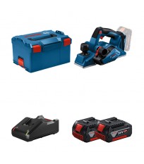 Rabot GHO 18V-26 + 2 batteries GBA 18V 4 Ah + 1 chargeur rapide GAL 18V-40 BOSCH