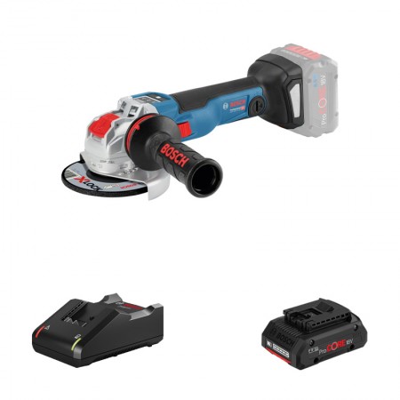 Meuleuse Ø125 mm GWX 18V-10 SC + 1 batterie Procore 18V 4 Ah + 1 chargeur GAL 18V-40 BOSCH