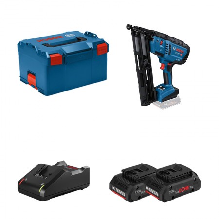 Cloueur à bois GNH 18V-64 MD + 2 batteries ProCORE 18V 4 Ah + 1 chargeur rapide GAL 18V-40 BOSCH