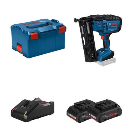 Cloueur à bois GNH 18V-64-2 M + 2 batteries ProCORE 18V 4 Ah + 1 chargeur rapide GAL 18V-40 BOSCH