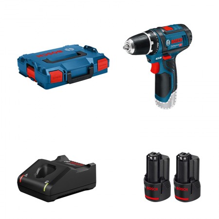 Perceuse-visseuse GSR 12V-15 + 2 batteries GBA 12V 3 Ah + 1 chargeur GAL 12V-40 BOSCH