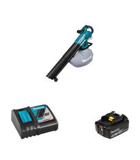 Aspirateur souffleur 18V DUB187Z + 1 batterie BL1850B 18V 5 Ah + 1 chargeur rapide DC18RC MAKITA