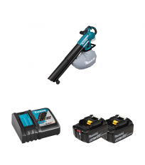 Aspirateur souffleur 18V DUB187Z + 2 batteries BL1850B 18V 5 Ah + 1 chargeur rapide DC18RC MAKITA