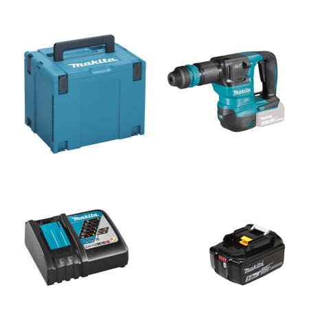 Burineur SDS-Plus DHK180ZJ + 1 batterie BL1850B 18V 5 Ah + 1 chargeur rapide DC18RC MAKITA