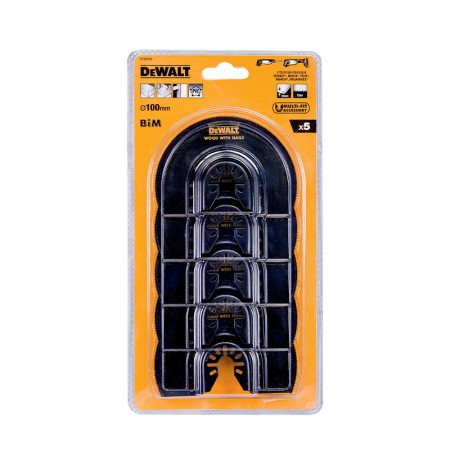 Lot de 5 lames Ø100 mm déportée pour multi-cutter Bois DEWALT