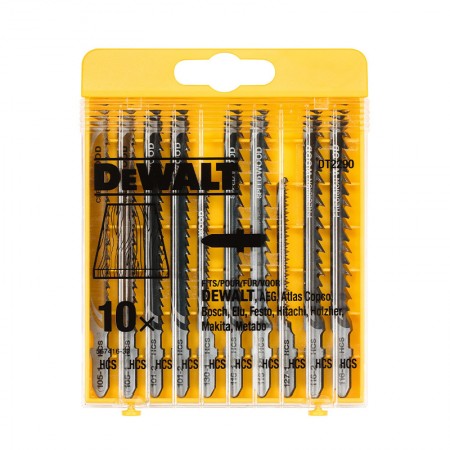 Coffret de 10 lames de scie sauteuse bois DEWALT