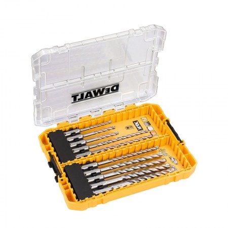 Coffret de 10 forets béton SDS-Plus 4 taillants DEWALT