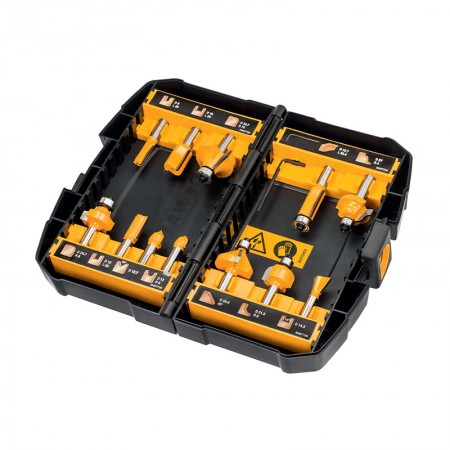 Coffret de 12 fraises de défonceuse 8mm DEWALT