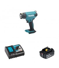 Décapeur thermique 18V DHG180Z + 1 batterie BL1850B 18V 5 Ah + 1 chargeur DC18RC MAKITA