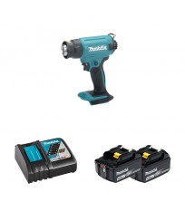 Décapeur thermique 18V DHG180Z + 2 batteries BL1850B 18V 5 Ah + 1 chargeur DC18RC MAKITA
