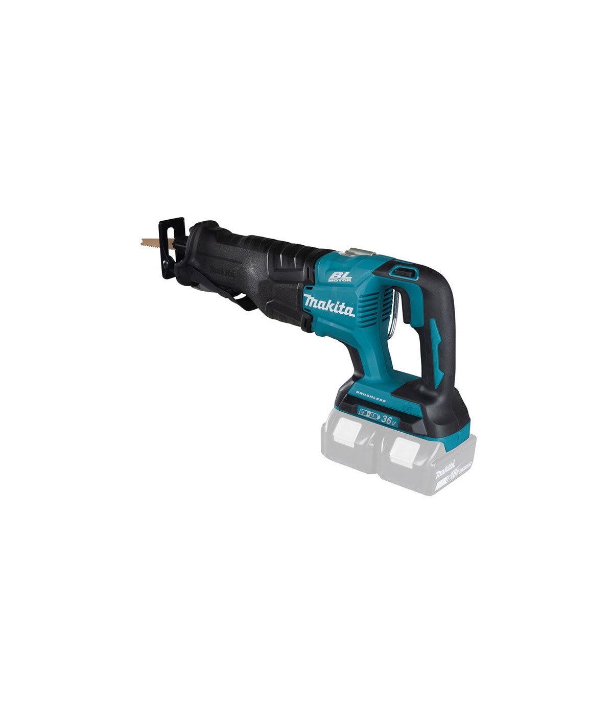 Scie sabre 2x18V DJR360Z + 4 batteries BL1850B 18V 5 Ah + 1 chargeur double DC18RD MAKITA