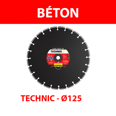 Disque diamant Ø125 Béton TECHNIC DIAM FIRST BV SAMEDIA