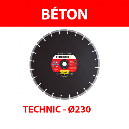 Disque diamant Ø230 Béton TECHNIC DIAM FIRST BV 10 SAMEDIA