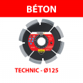 Disque diamant Ø125 Béton TECHNIC DIAM FIRST J1P SAMEDIA