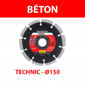 Disque diamant Ø150 Béton TECHNIC RAINUREUSE SAMEDIA