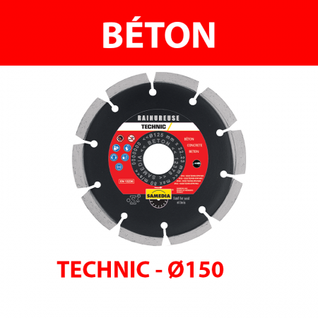 Disque diamant Ø150 Béton TECHNIC RAINUREUSE SAMEDIA