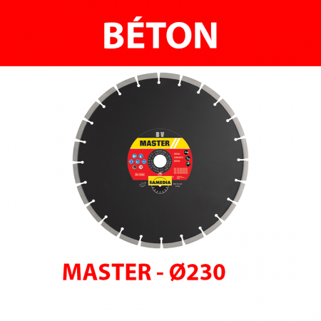 Disque diamant Ø230 Béton MASTER BV SAMEDIA