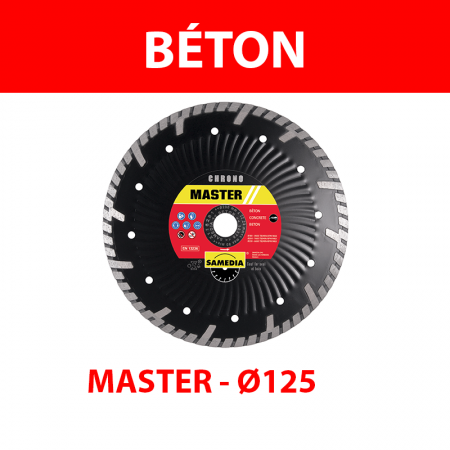 Disque diamant Ø125 Béton MASTER CHRONO SAMEDIA