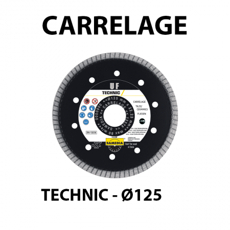 Disque diamant Ø125 Carrelage TECHNIC UF SAMEDIA