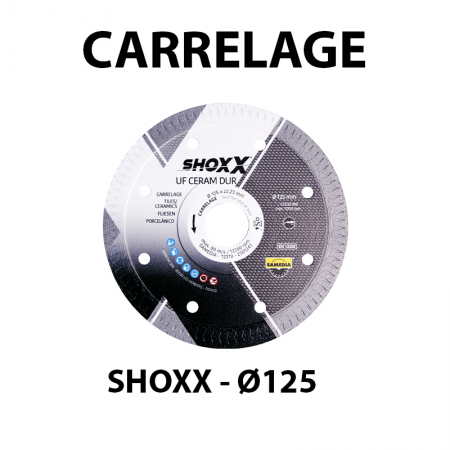 Disque diamant Ø125 Carrelage SHOXX UF CERAM DUR SAMEDIA