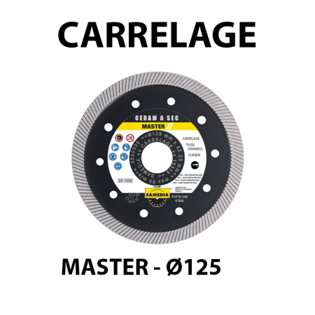 Disque diamant Ø125 Carrelage MASTER CERAM A SEC SAMEDIA