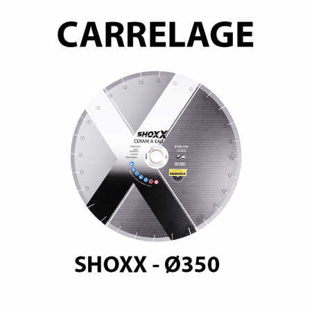 Disque diamant Ø350 Carrelage SHOXX CERAM A EAU SAMEDIA