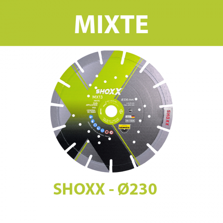 Disque diamant Ø230 Mixte SHOXX MX13 SAMEDIA