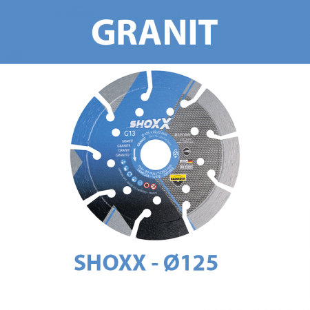 Disque diamant Ø125 Granit SHOXX G13 SAMEDIA