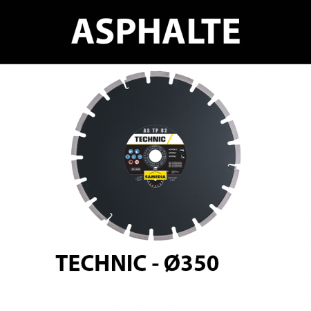Disque diamant Ø350 Asphalte TECHNIC AS TP 82 SAMEDIA