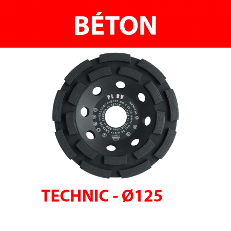 Plateau de surfaçage diamant Ø125 Béton TECHNIC PL BV SAMEDIA