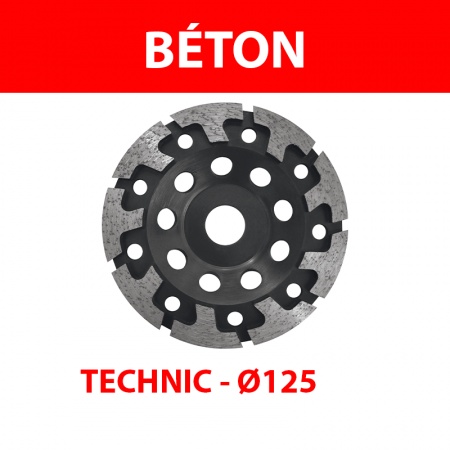 Lot de 10 plateaux de surfaçage diamant Ø125 Béton TECHNIC PL T10 SAMEDIA