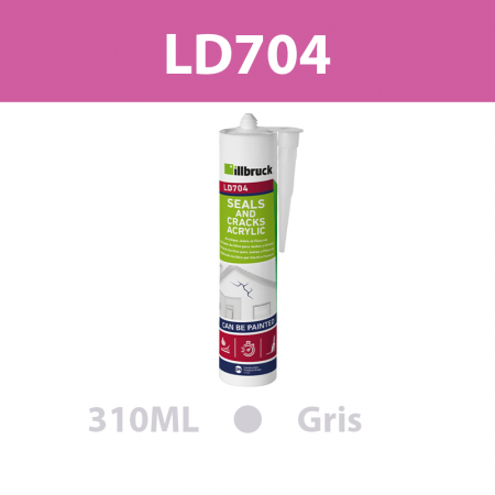 Mastic acrylique "LD704" Gris 310ML ILLBRUCK