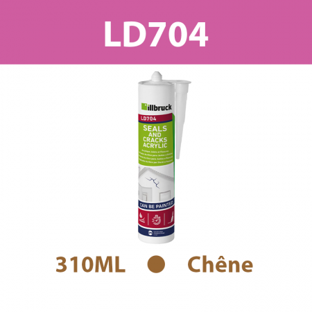 Mastic acrylique "LD704" Chêne 310ML ILLBRUCK
