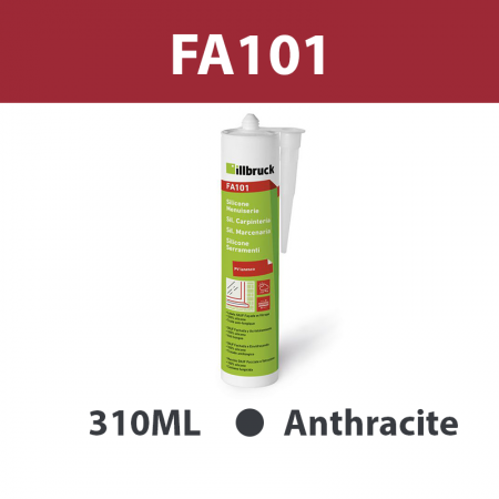 Mastic silicone menuiserie "FA101" Gris anthracite 310ML ILLBRUCK