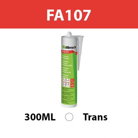 Mastic silicone bâtiment "FA107" Transparent 300ML ILLBRUCK