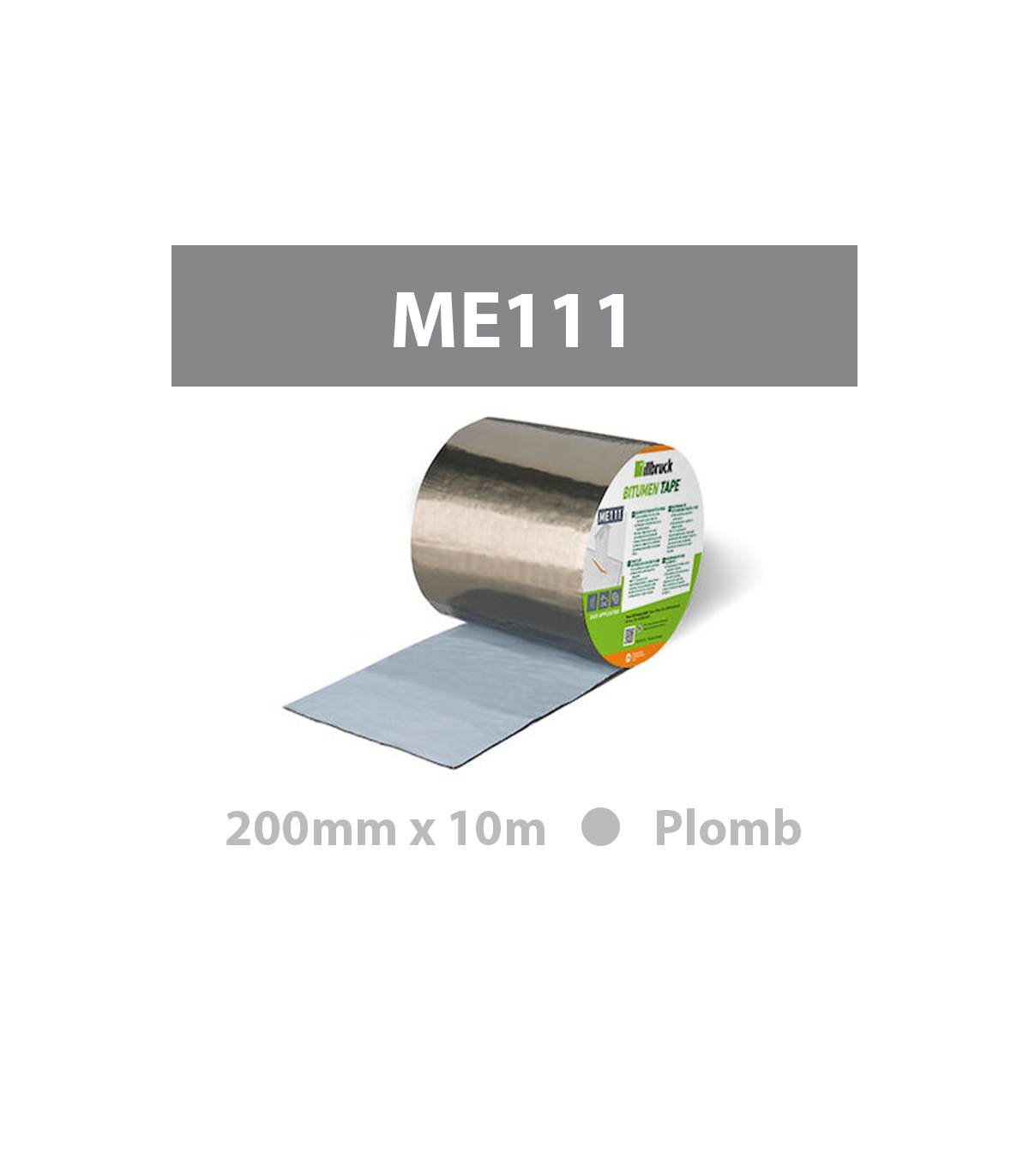 Bande d'étanchéité à froid "ME111" 200mmx10m Plomb ILLBRUCK