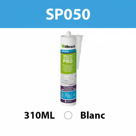 Mastic colle polyvalent "SP050" Blanc 310ML ILLBRUCK
