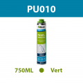 Mousse colle PU universelle "PU010" pistolable Vert 750ML ILLBRUCK